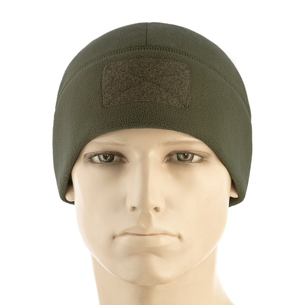 M-Tac шапка Watch Cap Elite фліс (320г/м2) з липучкою Dark Olive, військова шапка, флісова шапка, шапка олива - зображення 2