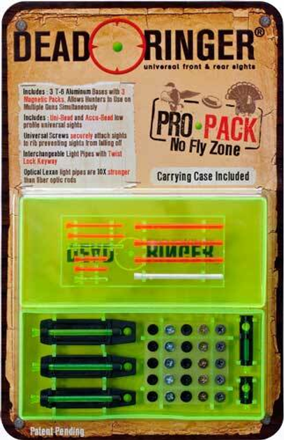 набор мушек (5 шт.) Dead Ringer Pro-Pack. 10 цветных вставок. Кейс для хранения - изображение 2