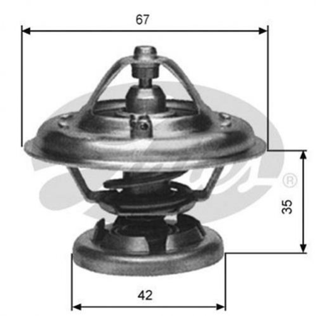 Термостат Gates TH12685G1 Mercedes C-Class, Sprinter, E-Class, G-Class; SsangYong Kyron, Actyon, Korando, Rexton; Opel Vivaro 6012000015, 6042030075, 6062030275 - зображення 1