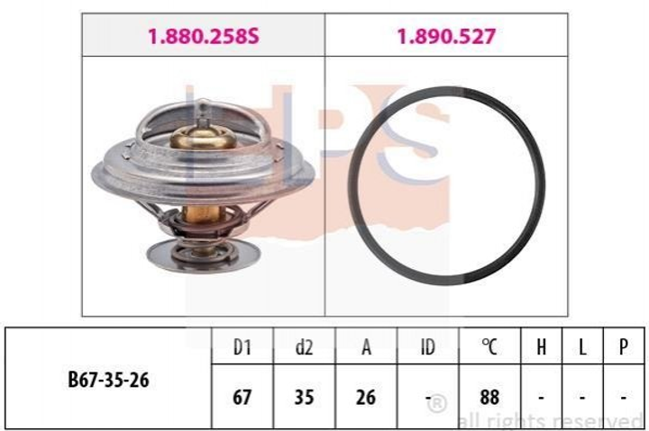 Термостат EPS 1880258 BMW 3 Series, 5 Series 11531721002, 11537511580, 7511580 - изображение 1