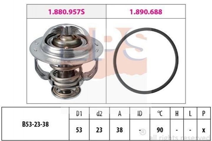 Термостат EPS 1880957 Volkswagen Jetta 06K121113E, 06K121111M, 06K121111N - изображение 1