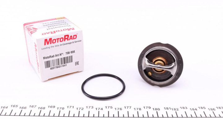 Термостат MOTORAD 708-95K Ауді A3, A4, TT, A5; Skoda Superb, Octavia, Yeti; Seat Leon, Exeo, Toledo; Volkswagen Passat, Golf, Scirocco, EOS, Sharan 06J121113A, 06J121113 - зображення 1