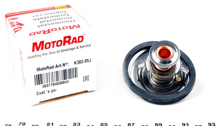 Термостат MOTORAD 382-85JK Opel Astra, VECTRA, CORSA, Combo; Honda Civic 19301PLZD00, Y70715171, 1338075 - зображення 1