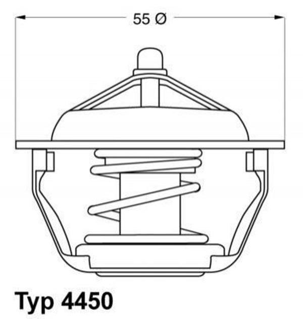 Термостат WAHLER 445083D Peugeot Boxer, 306, 406, 605, 806; Citroen Jumper, Xsara; Fiat Ducato 133839, 9616090280 - изображение 1