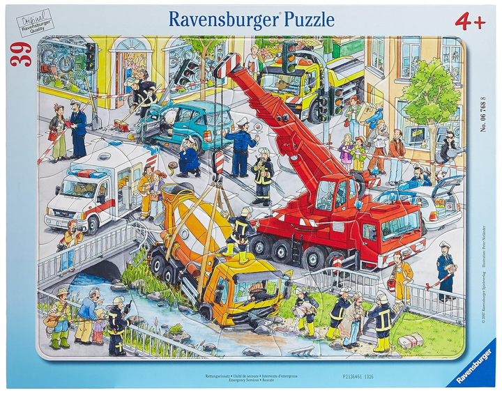 Puzzle klasyczne Ravensburger Rescue Mission 30 x 30 cm 39 elementów (4005556067688) - obraz 1