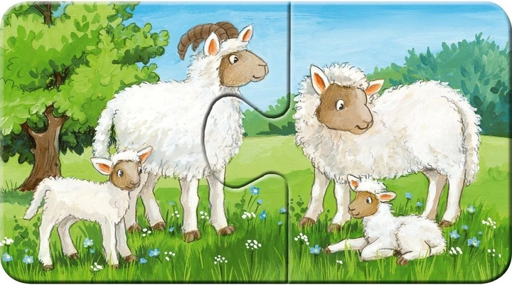 Zestaw puzzli Ravensburger Zwierzęta na farmie 18 x 10 cm 9 x 2 elementów (4005556050727) - obraz 3