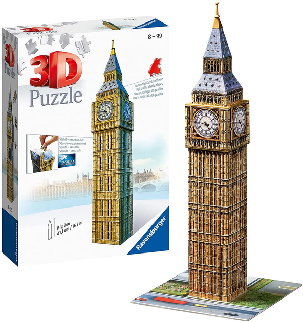 Trójwymiarowe puzzle Ravensburger - Big Ben 98 x 37.5 cm 216 elementów (4005556125548) - obraz 1