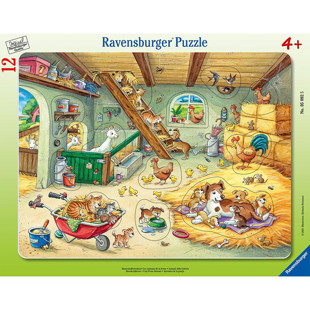 Puzzle klasyczne Ravensburger Farm Residents Puzzle 49 x 36 cm 12 elementów (4005556050925) - obraz 1