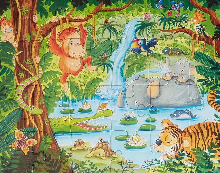 Класичний пазл Ravensburger Jungle Dwellers Puzzle 70 x 50 см 24 елементи (4005556061716) - зображення 2