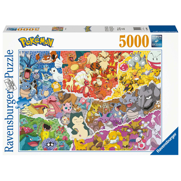 Klasyczne puzzle Ravensburger Pokémon Gwiazdy 153 x 100 cm 5000 elementów (4005556168453) - obraz 1