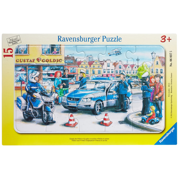 Puzzle klasyczne Ravensburger z misją policyjną 17 x 17 cm 15 elementów (4005556060375) - obraz 1