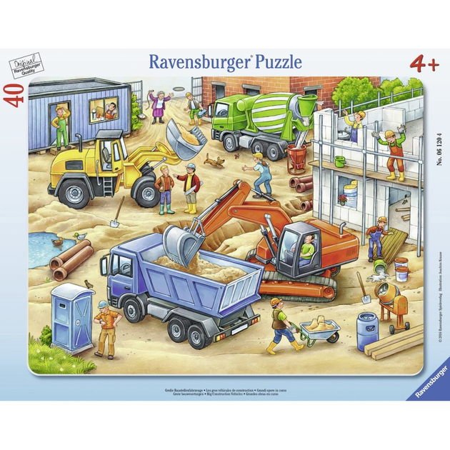 Класичні пазли Ravensburger Великий будівельний майданчик 32 х 24 см 40 елементів (4005556061204) - зображення 1