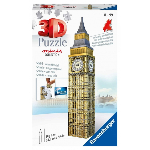 3D-пазл Ravensburger Мини Биг-Бен 10 x 10 x 5 см 100 элементов ...