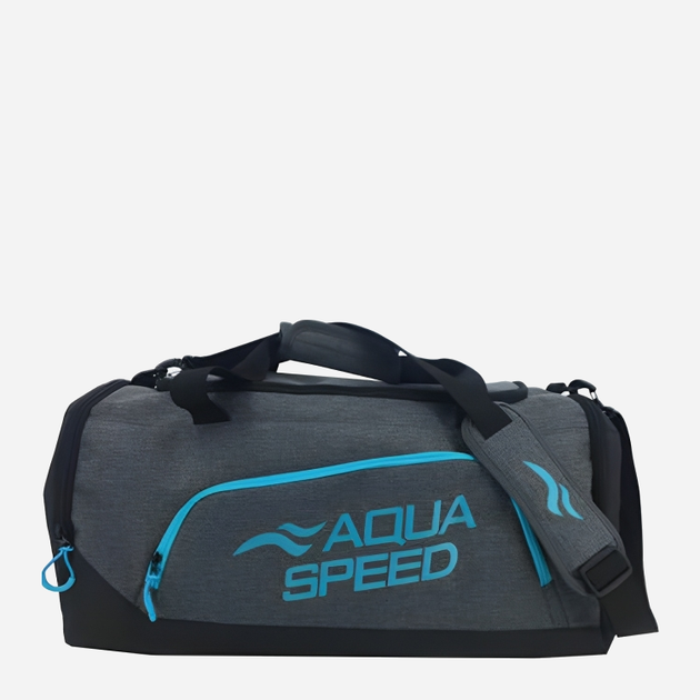 Спортивная сумка Aqua Speed Duffel bag 60150 141-34 Серый/Голубой (5905718601509) - Фото 1 Спортивная сумка Aqua Speed Duffel bag 60150 141-34 Серый/Голубой (5905718601509) - изображение 1