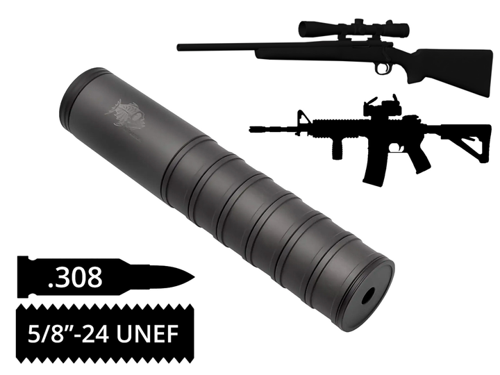 Розбірний саундмодератор AFTactical S44 .308 5/8"-24 AR-10 - зображення 1