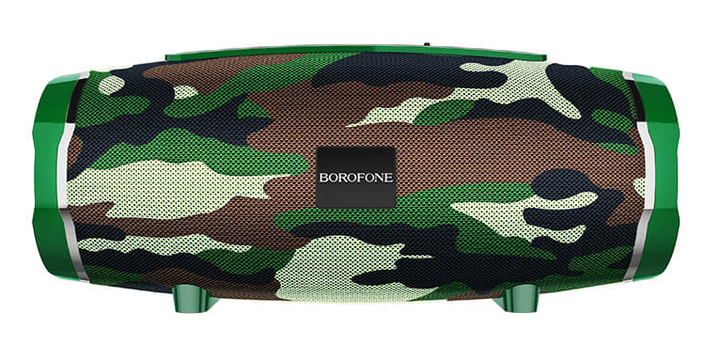 Портативная блютуз колонка BOROFONE Rich sound IPX5 BR3 |AUX, SD-card, Bluetooth, USB, FM-Radio| Хаки - изображение 4