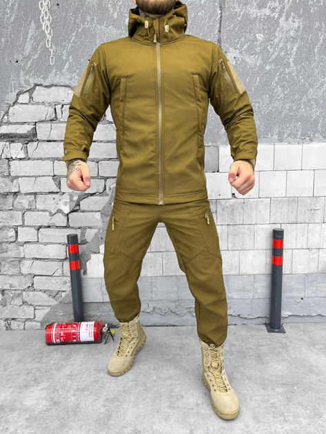 Тактичний костюм SoftShell софтшел coyot XXL - зображення 1