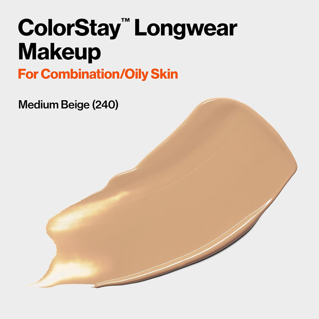 Тональний крем для обличчя Revlon ColorStay Makeup for Combination/Oily Skin SPF 15 №240 Medium beige, 30 мл - зображення 2