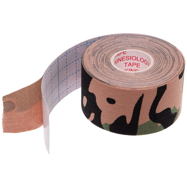 Кінезіо тейп BC-0474-3.8 Kinesio tape еластичний пластир в рулоні камуфляж Woodland - зображення 2