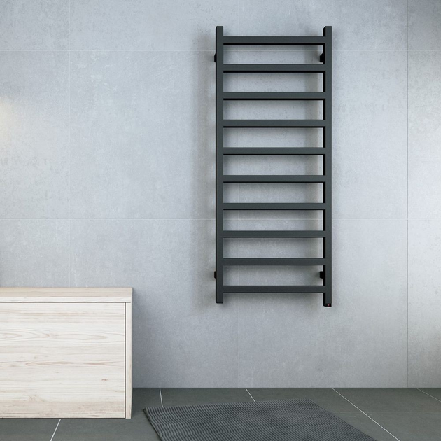 Полотенцесушитель электрический Terma SIMPLE 1080x500 Black mat, тен ...