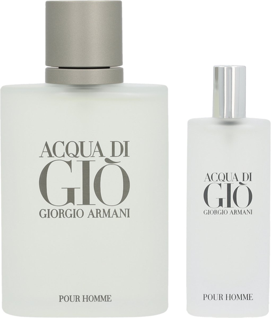 Zestaw męski Giorgio Armani Acqua Di Gio Pour Homme Woda toaletowa 100 ml + Woda toaletowa 15 ml (3660732078158) - obraz 1
