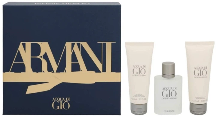 Набір для чоловіків Giorgio Armani Acqua Di Gio Pour Homme Туалетна вода 50 мл + Гель для душу 75 мл + Бальзам після гоління 75 мл (3614273225311) - зображення 4