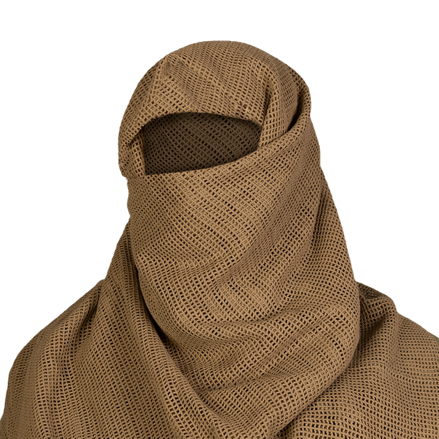 CamoTec маскировочная шарф-сетка CM SFVS Coyote, военная маскировочная сетка, армейская маскировочная сетка - изображение 1