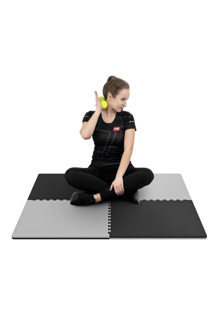 Мат-пазл Hop-Sport EVA 2см HS-A020PM 4 части черно-серый спортивные маты пазлы EVA - изображение 6