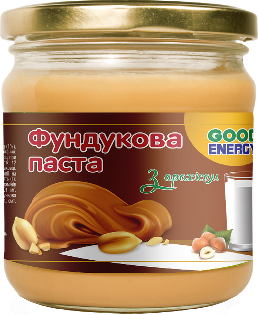 Акція на Фундукова паста Good Energy з арахісом 180 г (4820175571251/4820175571268) від Rozetka