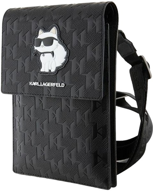 Чохол-сумка Karl Lagerfeld Saffiano Monogram Choupette Black (3666339170622) - зображення 2
