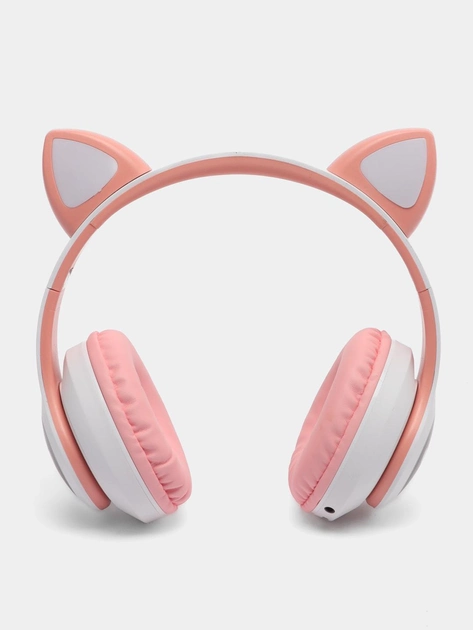 Бездротові навушники з котячими вушками Cat STN-28 з Bluetooth LED підсвічуванням функція MP3 Pink - зображення 7