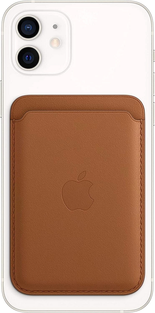 Portfel Apple Leather Wallet with MagSafe do Apple iPhone Brązowy (194252169827) - obraz 1