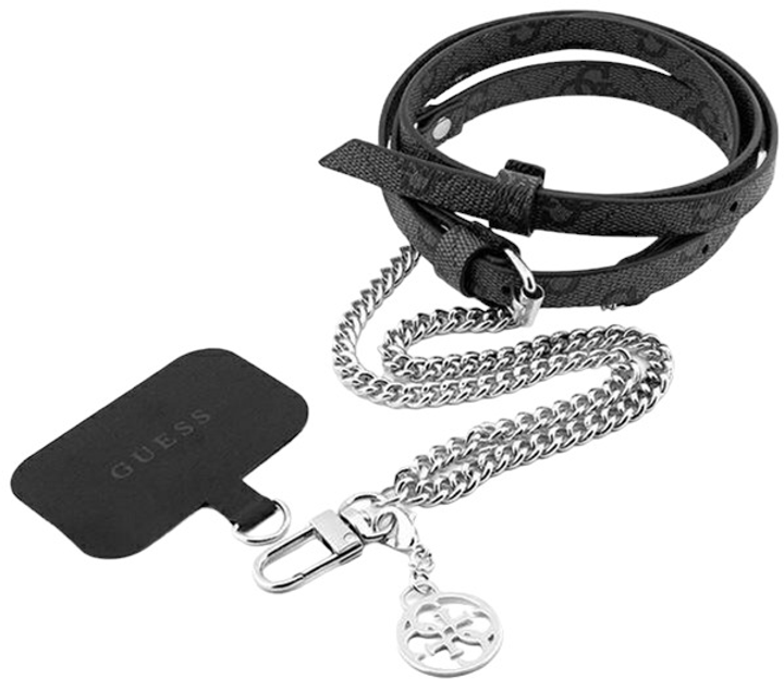 Ремінець для смартфона Guess Universal CBDY Strap 4G Chain Black (3666339105129) - зображення 1