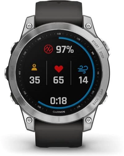 Garmin Fenix 7 Silver with Graphite Band (010-02540-00/01) - зображення 2