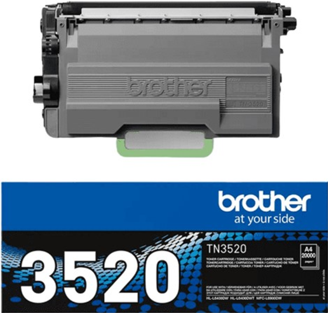 Toner Brother TN-3520 czarny (4977766755740) - obraz 1