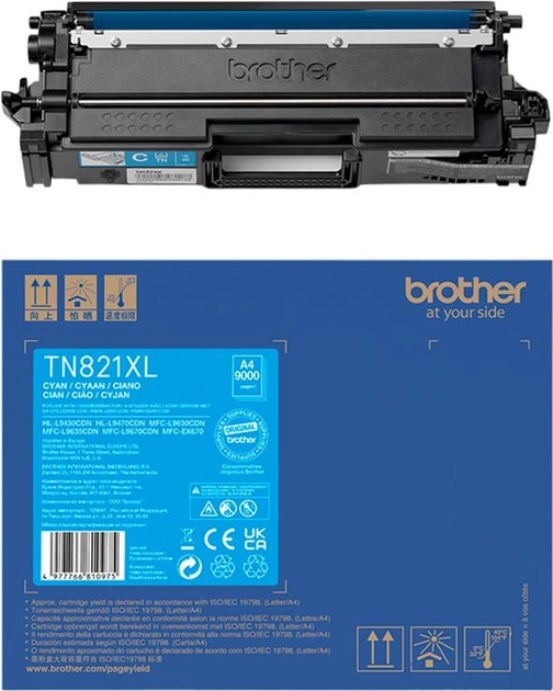 Toner Brother TN-821XLC błękitny (TN821XLC) - obraz 1