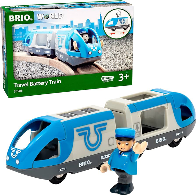 Пасажирський поїзд Brio на батарейках для дитячої залізниці 3 деталі (7312350335064) - зображення 1