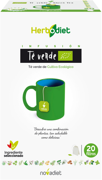 Herbata ziołowa Novadiet Te Verde Eco 20 szt. (8425652062602) - obraz 1