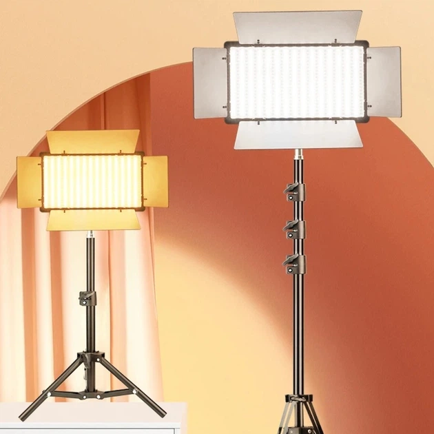 Прямоугольная LED лампа 29х17см U800 со штативом 2м светодиодная для фото и видеосъемки Набор для блогера - изображение 2