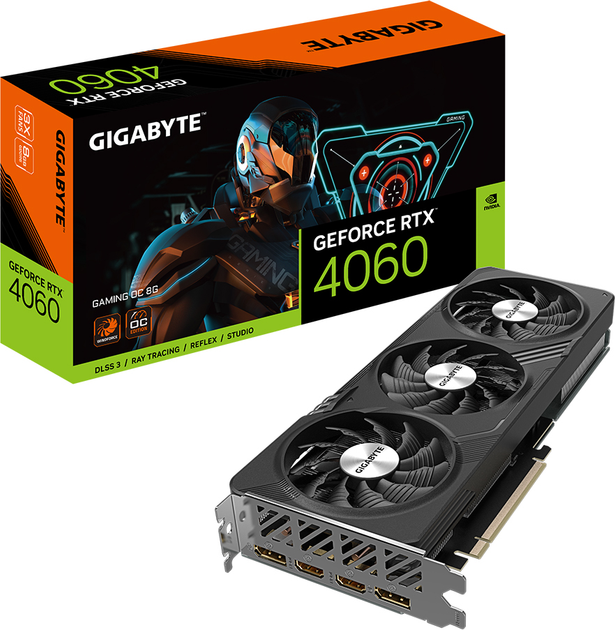 Відеокарта Gigabyte PCI-Ex GeForce RTX 4060 Gaming OC 8GB GDDR6 (128bit) (2550/17000) (2 x HDMI, 2 x DisplayPort) (GV-N4060GAMING OC-8GD) - зображення 7