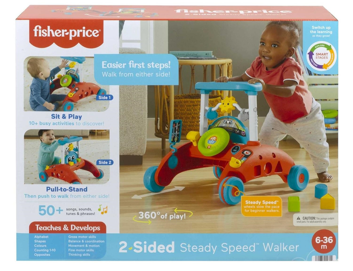 Дитячі ходунки двосторонні Fisher-Price 2-Seiten Auto Lauflern Wagen (194735092345) - зображення 2