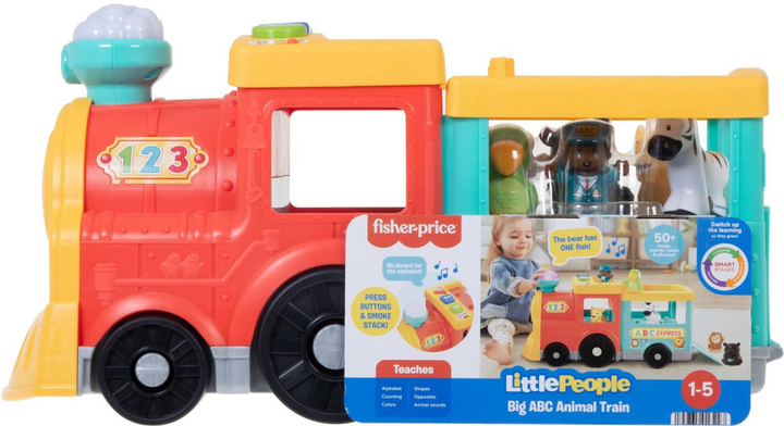 Toczące się zabawka Fisher-Price Little People ABC Train (D) (194735067381) - obraz 1