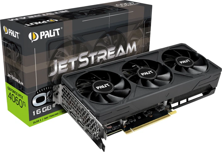 Видеокарта Palit PCI-Ex GeForce RTX 4060 Ti JetStream OC 16GB