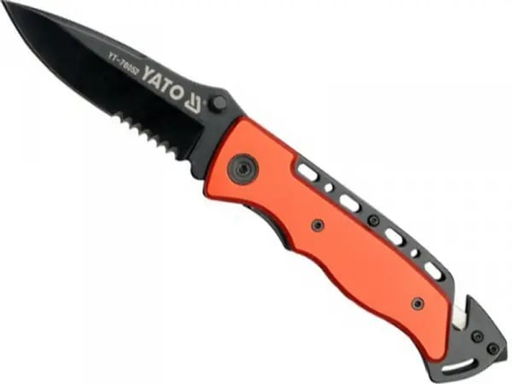 Нож складной YATO с частично зубчатым лезвием - изображение 1