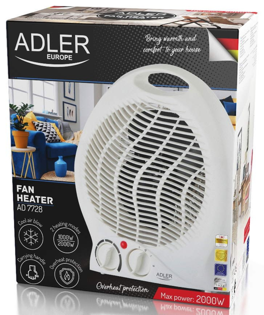 Тепловентилятор Adler AD 7728 - зображення 5