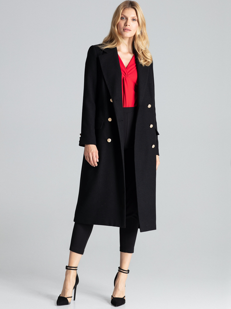 Пальто жіноче Figl M681 S Чорне (5902194374798) - зображення 4