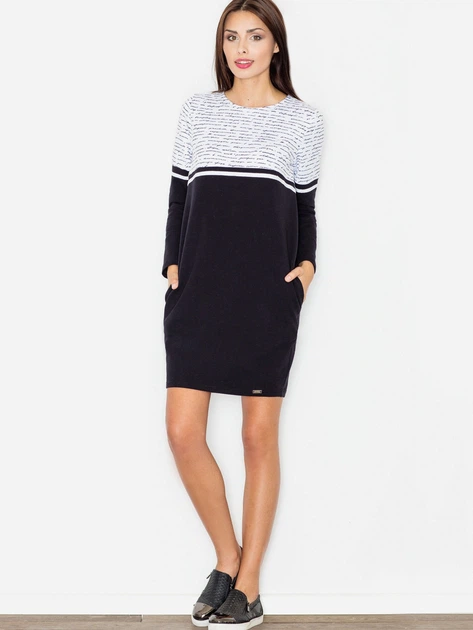 Sukienka tunika damska Figl M510 S Czarna (5901299595732) - obraz 3