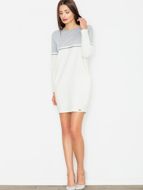 Плаття жіноче Figl M510 M Екрю/Сірий (5901299597705) - зображення 3