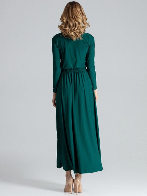 Sukienka trapezowa damska Figl M604 S Zielona (5902194349673) - obraz 2