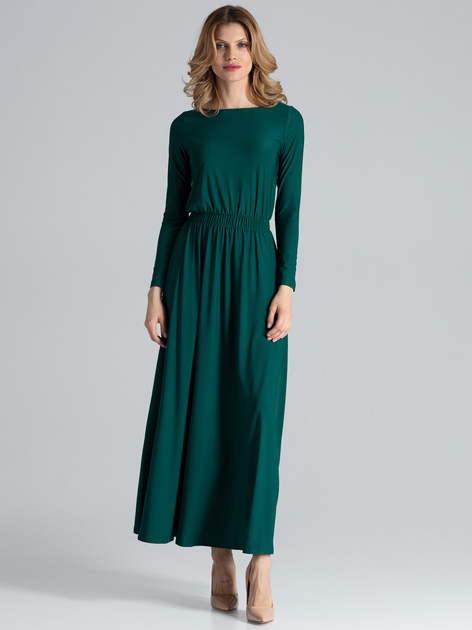 Sukienka trapezowa damska Figl M604 S Zielona (5902194349673) - obraz 4